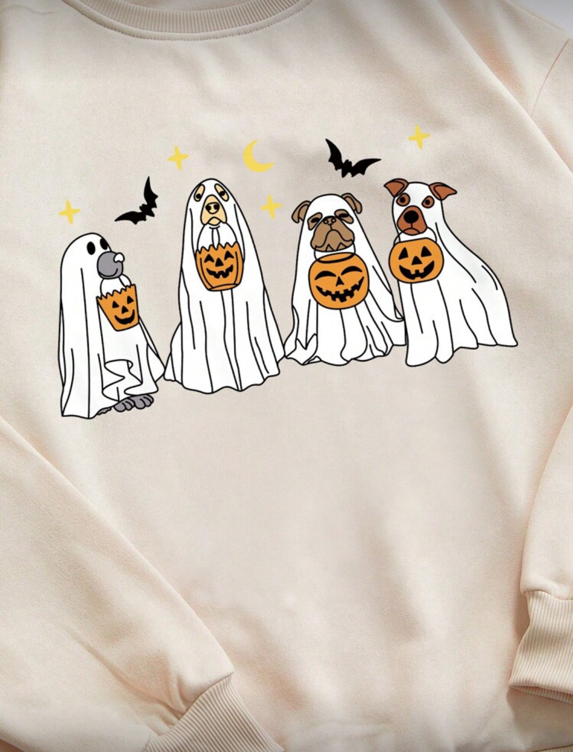 Sudadera Perritos Fantasmas Talla Mediana