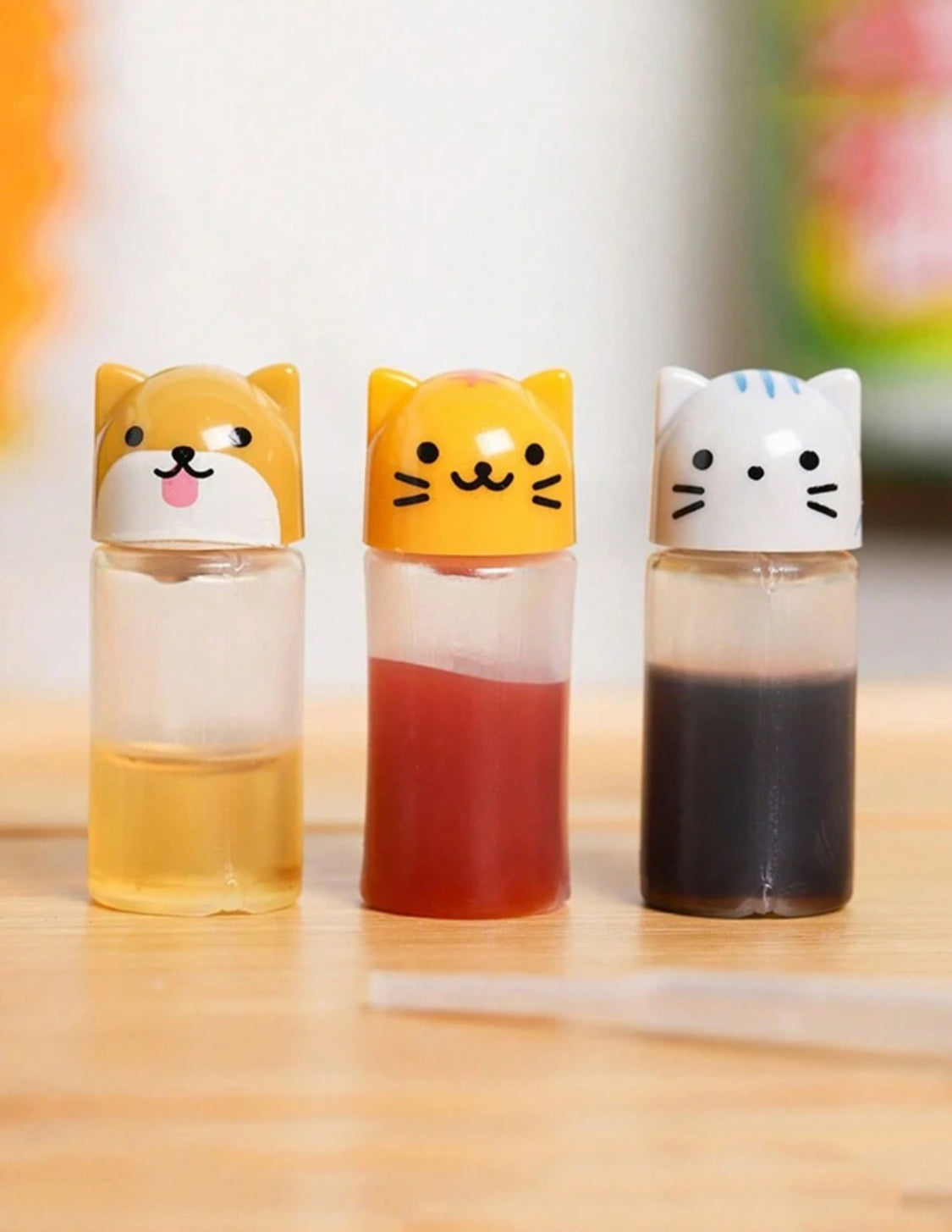 Trio de dispensadores kawaii incluye dosificador