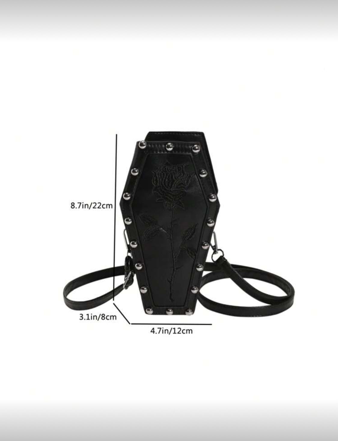 Crossbody Ataúd Rosa con Diamantes Premium