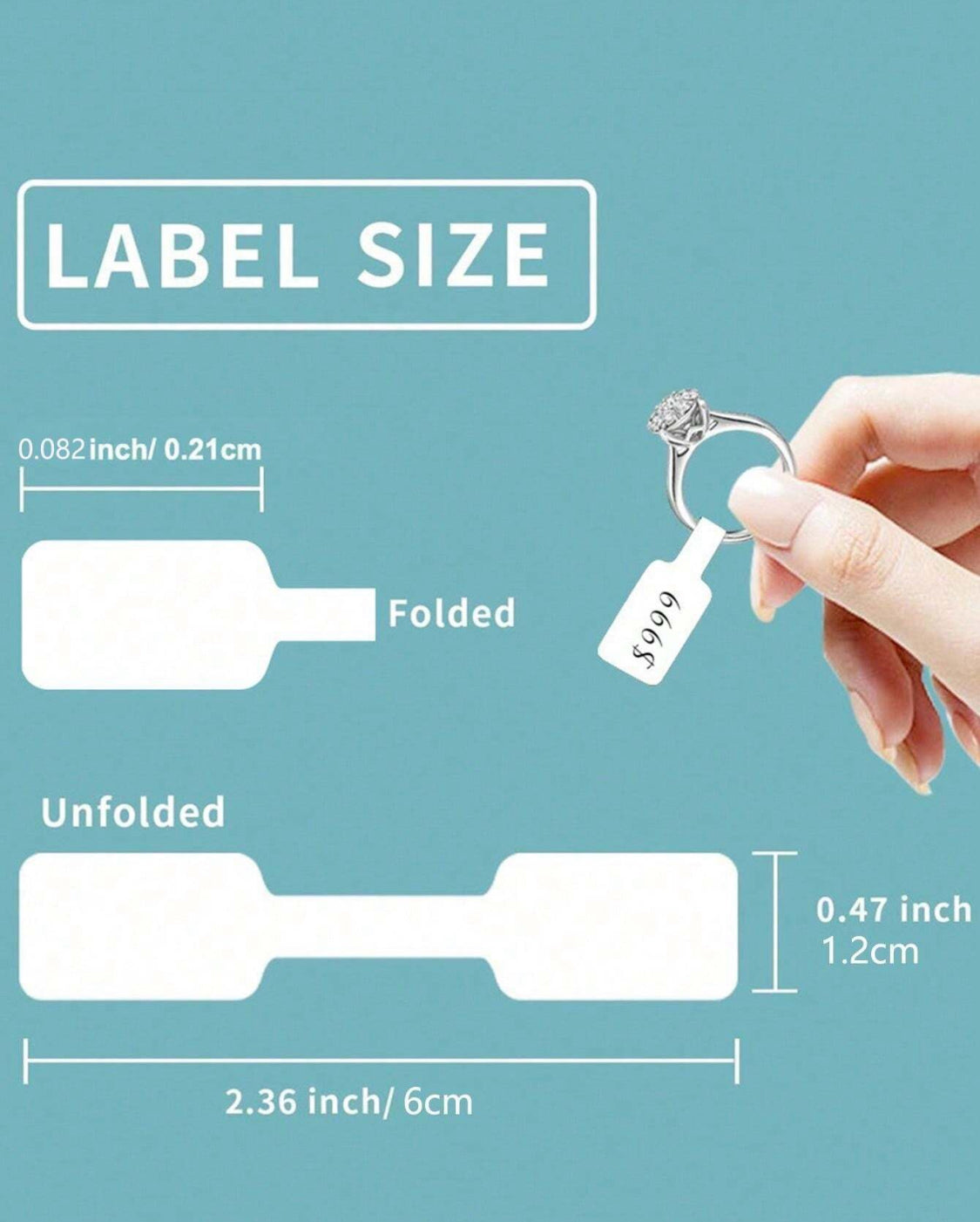 Rollo de etiquetas para bisutería (100 pzs)