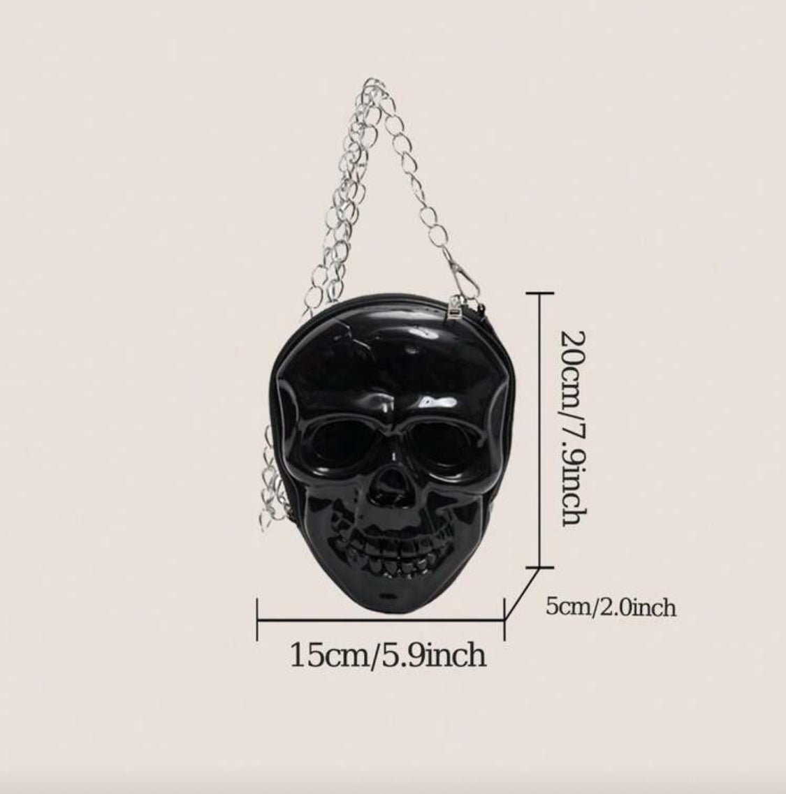 Bolsa en forma de calavera dark