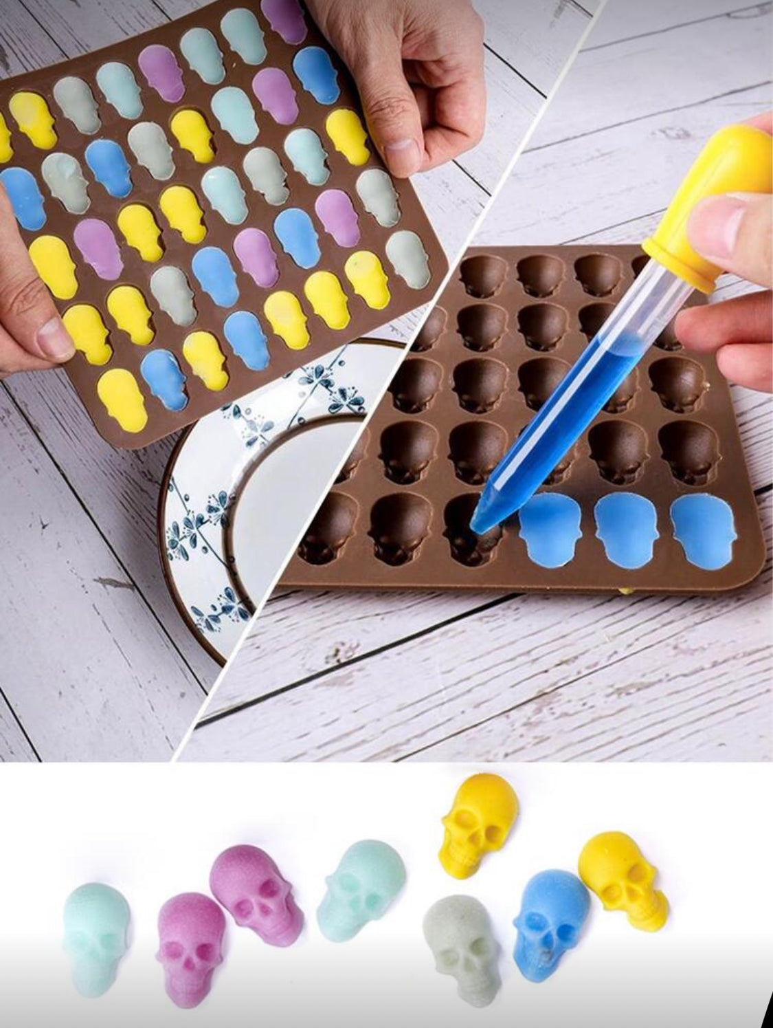 Molde de Silicon Calavera Halloween