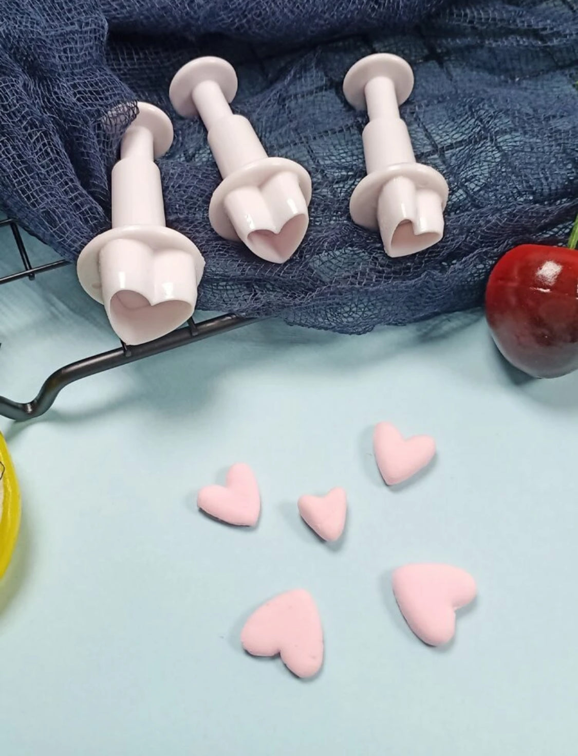 Cortador kawaii en forma de corazones (3 tamaños diferentes)