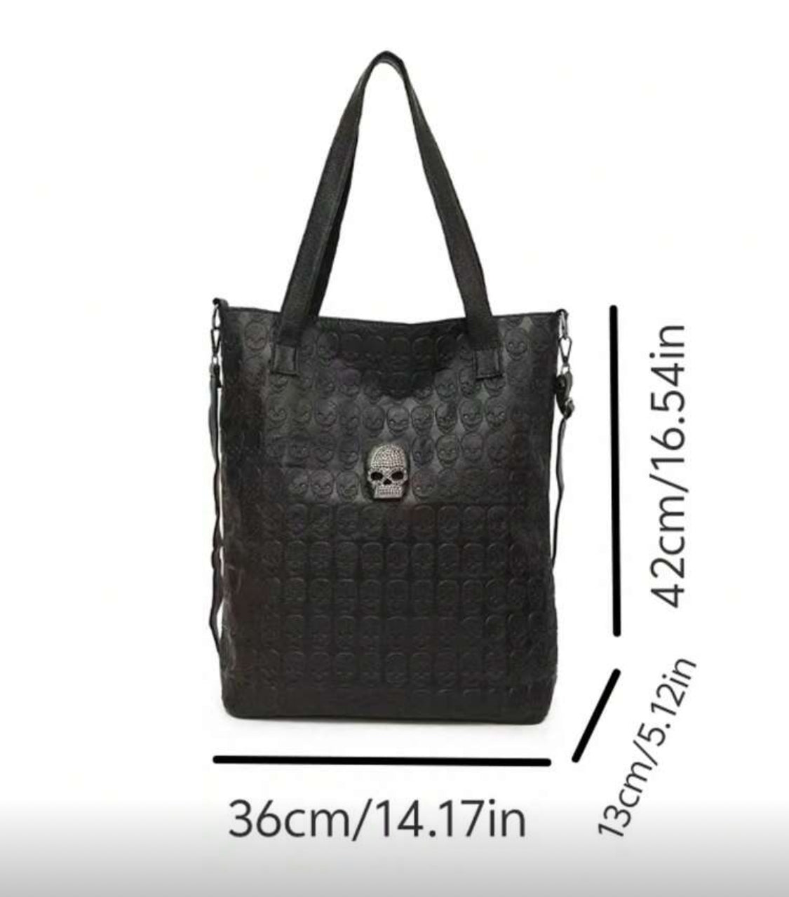 Bolsa de mano calavera extra jumbo