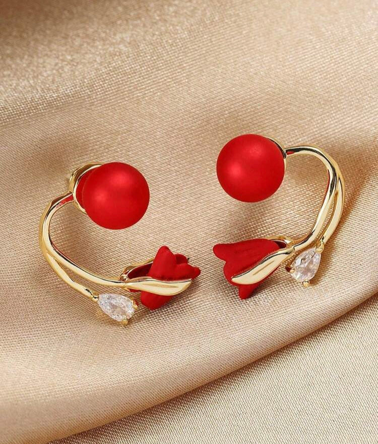 Pendientes Tulipanes Rojos