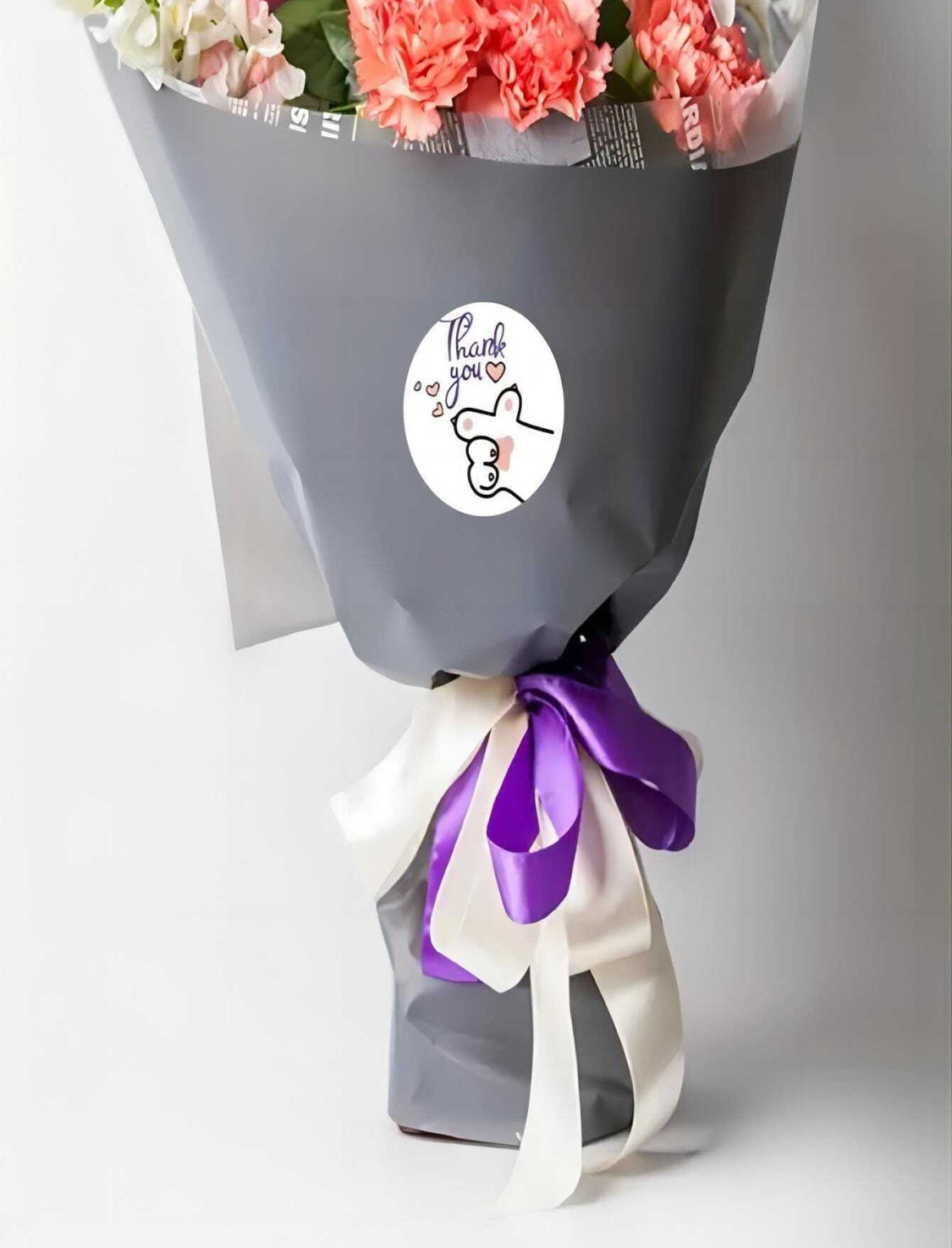 Rollo de Etiquetas de agradecimiento Huellitas de Michi (500 pzs) (2.5 cm)