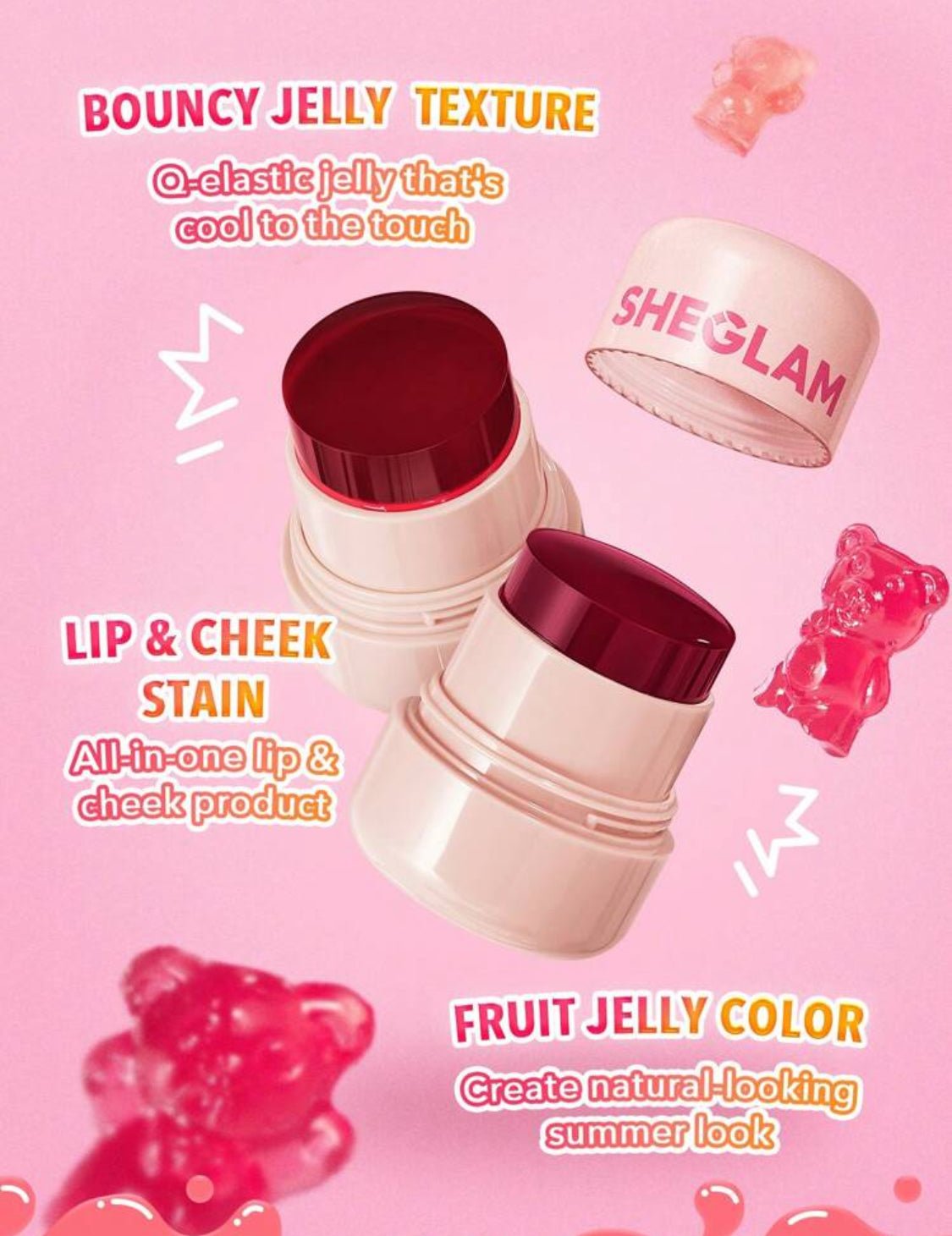 Jelly color frutal SHEGLAM (labios y mejillas)