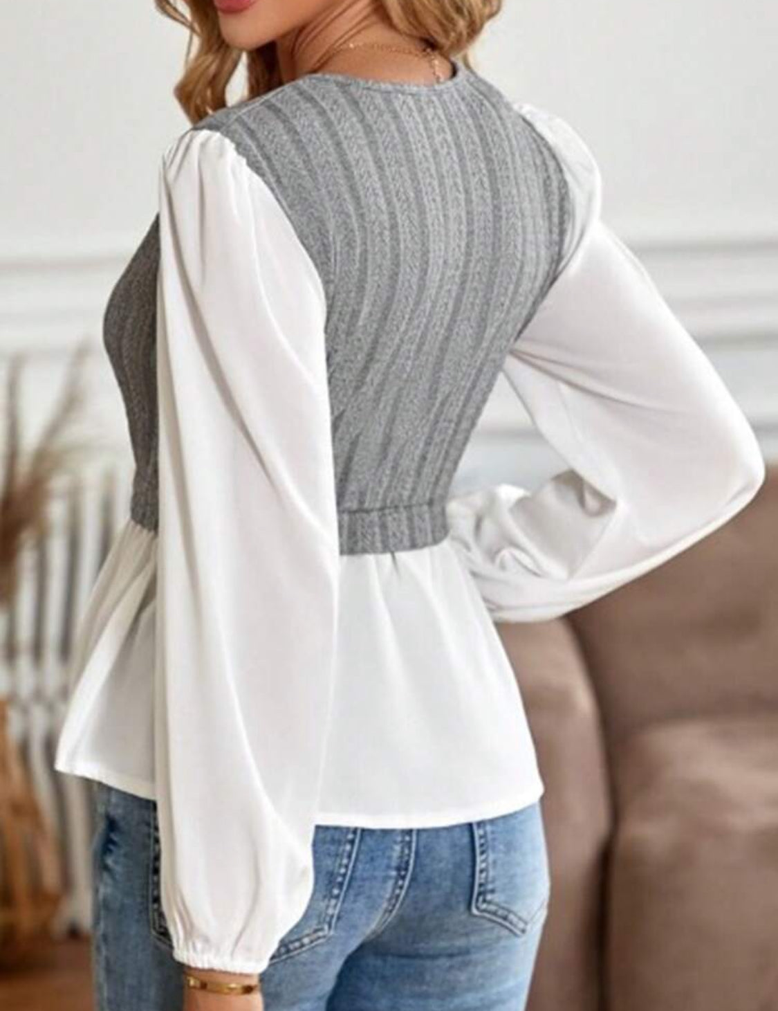 Blusa diseño cruzado Talla Mediana