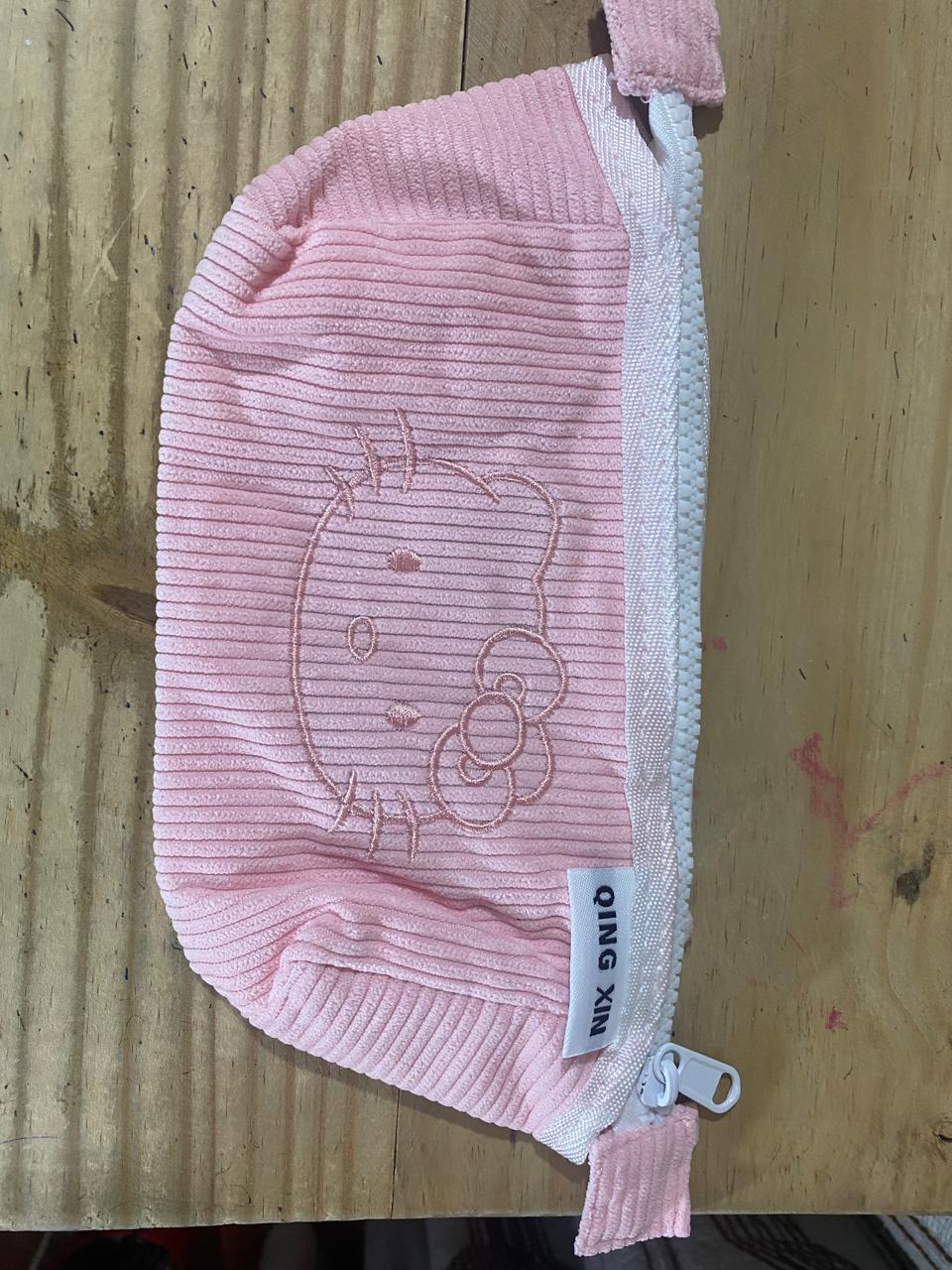 Estuche de lápiz de pana lindg bolsa estampado kit y, rosa