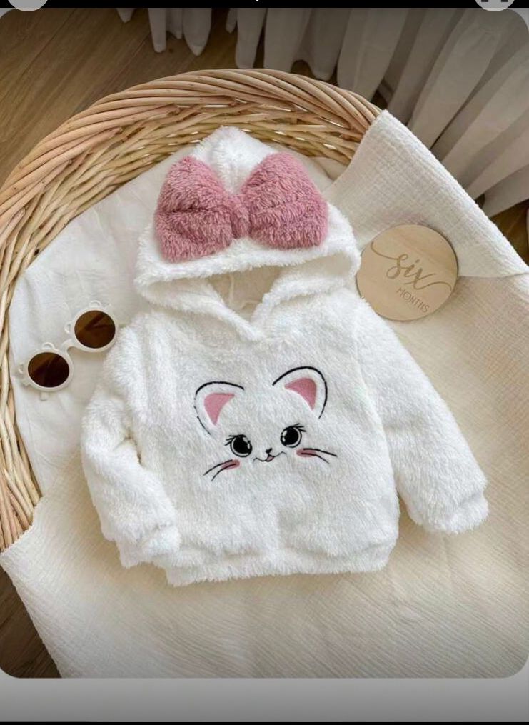Sudadera infantil con capucha michi , patrón B, 2-3y