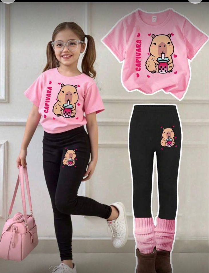 Conjunto infantil 2 piezas con estampado capibara 7 y