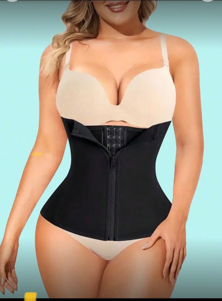 Faja moldeadora doble compresión (broches,cierre)negro talla s