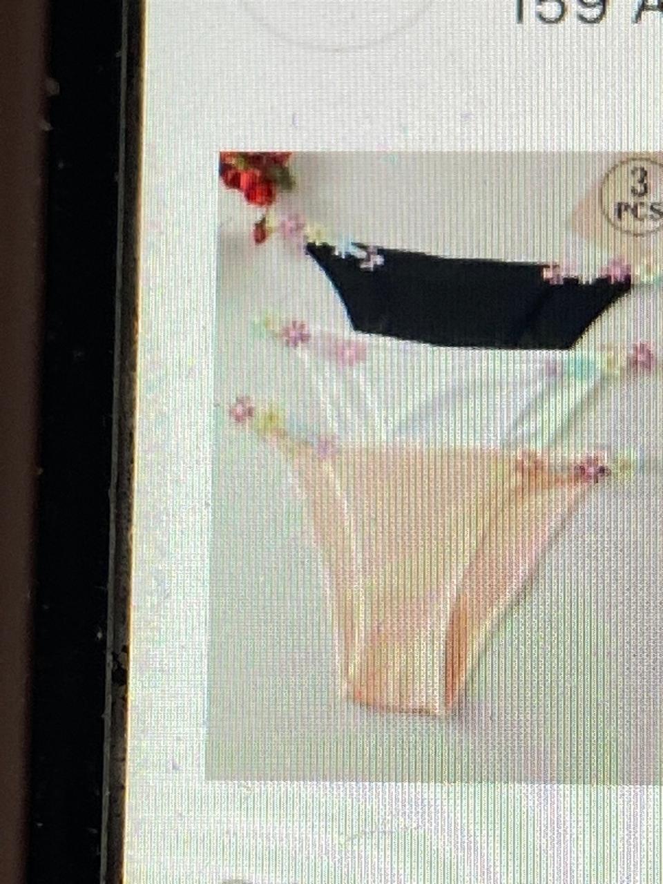 Set de 3 piezas de ropa interior para dama con decoración de flores talla CH,
