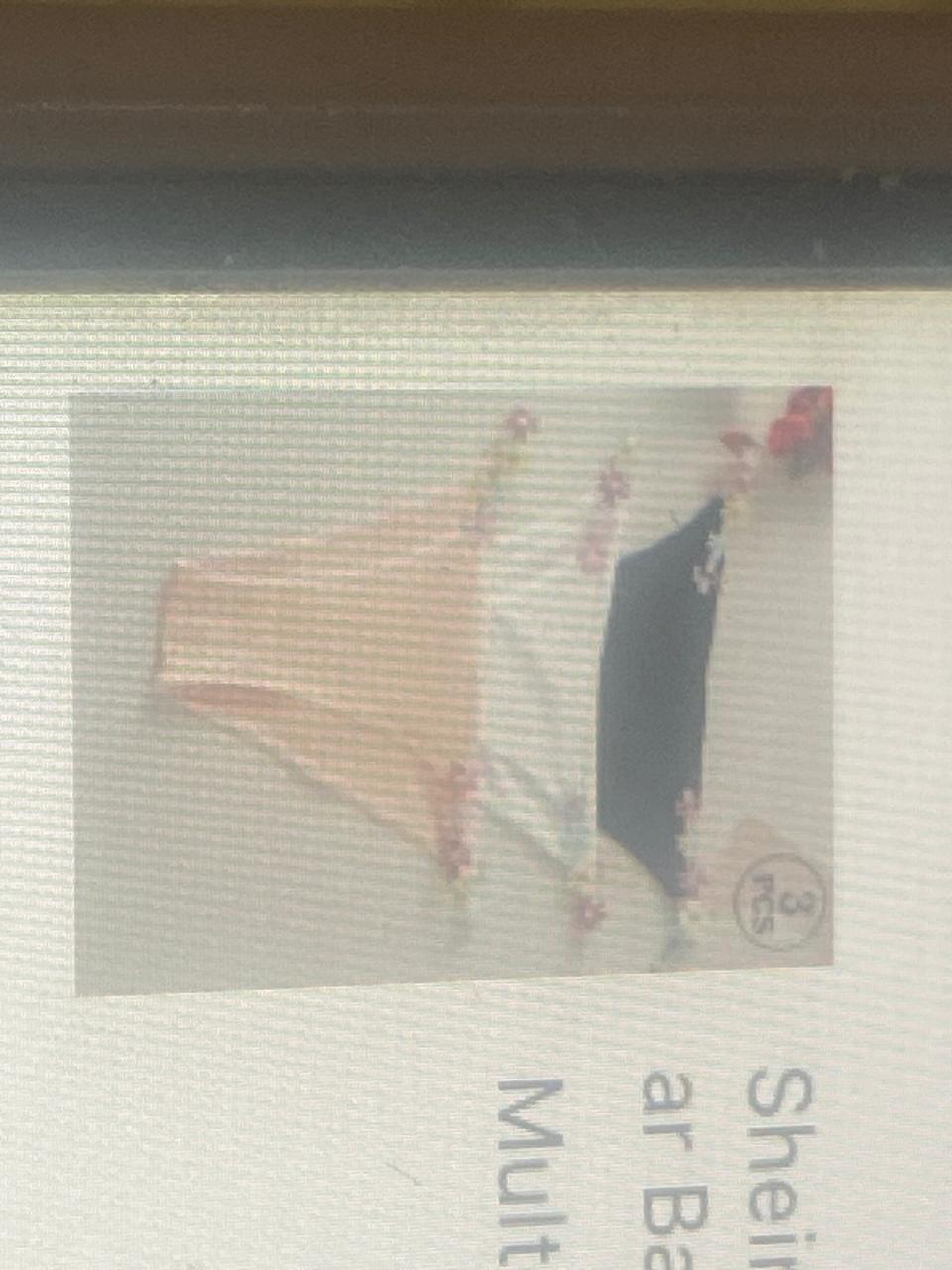 Set de 3 piezas de ropa interior para dama con decoración de flores talla L