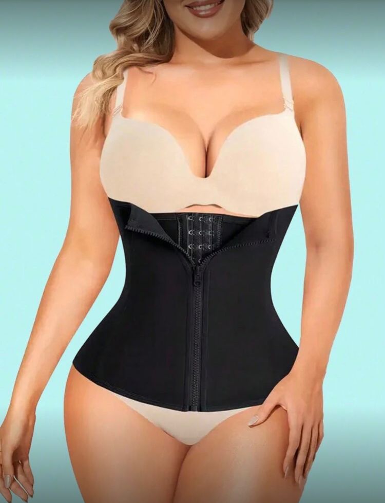 Faja moldeadora doble compresión (broches,cierre)negro talla M
