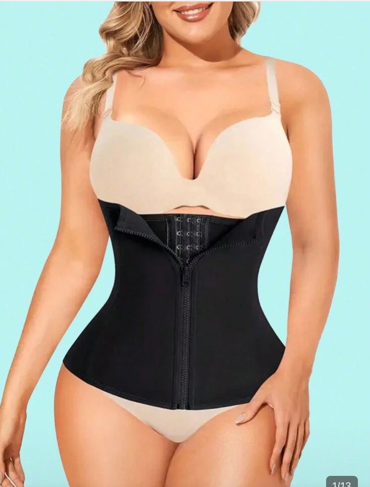 Faja moldeadora doble compresión (broches,cierre)negro talla L