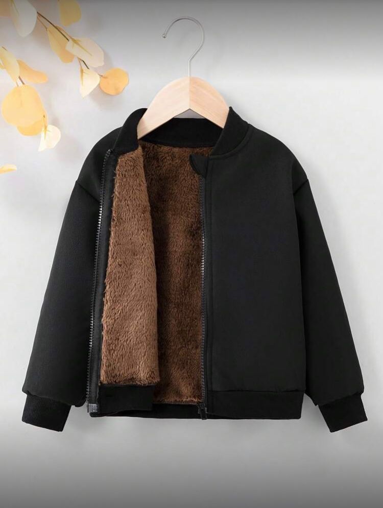 Chaqueta con cremallera y cuello acodalado para niño, 7Y