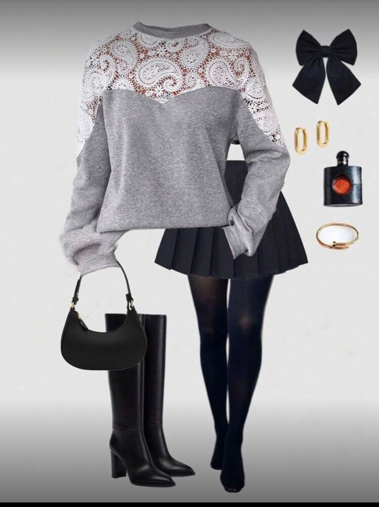 Sudadera de mujer casual, de otoño / invierno, gris, M