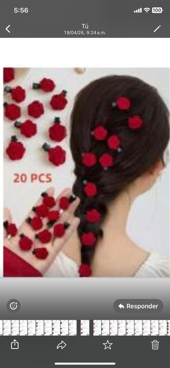 Pinzas de pelo mini para mujer , 3 pares, rojo, rosa $ 16 cada par