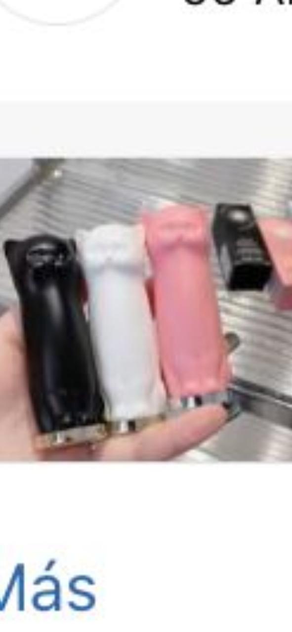 Bálsamo labial de ácido hialuronico en forma de gato, blanco, rosa ,negro $ 35 cada uno