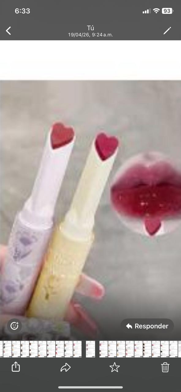 Lápiz labial de gelatina,forma de corazón rojo #5, Uva