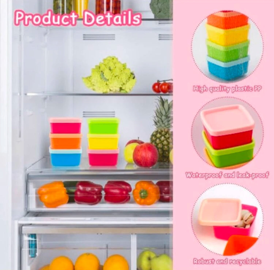 Mini Contenedores para Lunch (4 pzs)