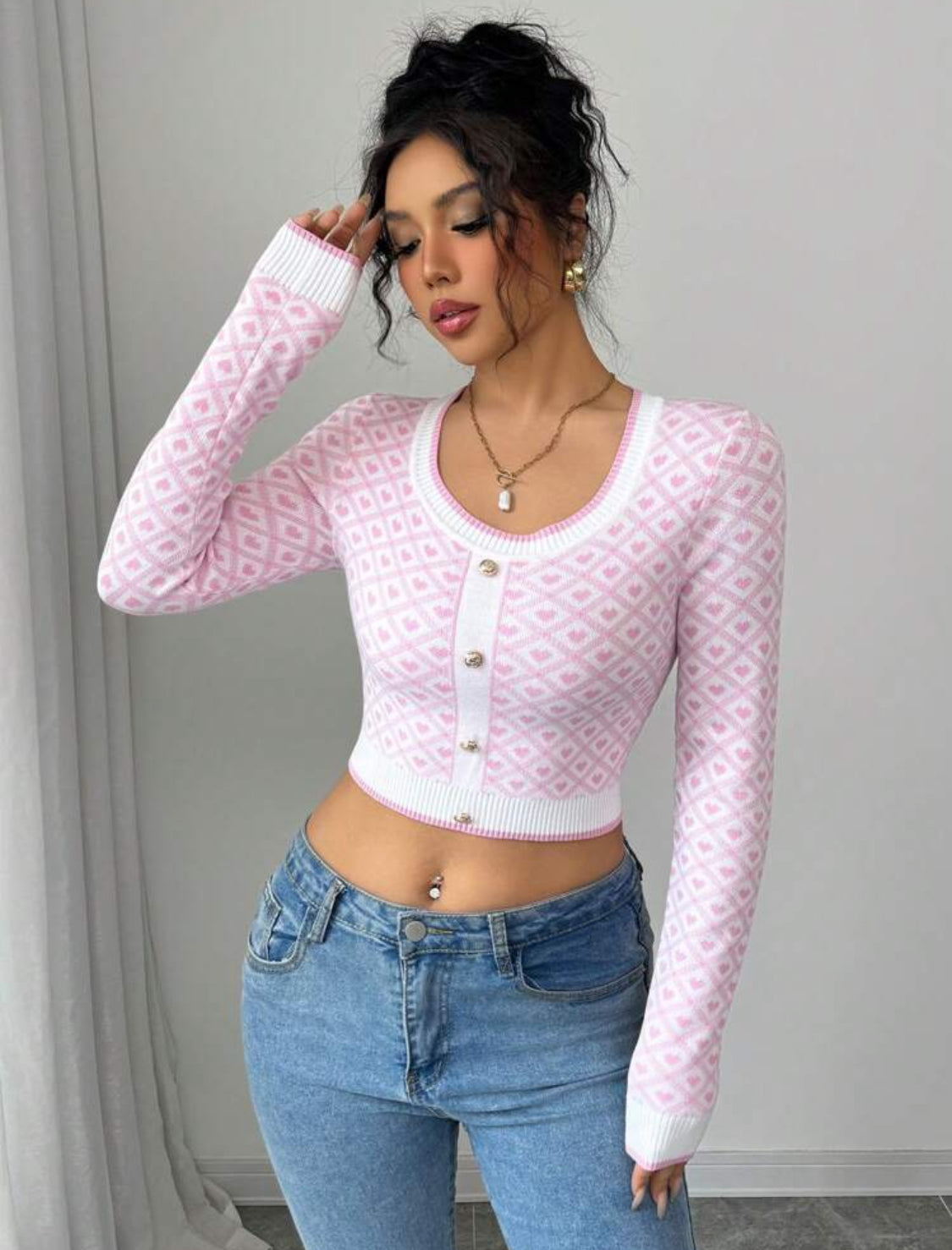 Jersey Pink con Corazoncitos Talla Mediana