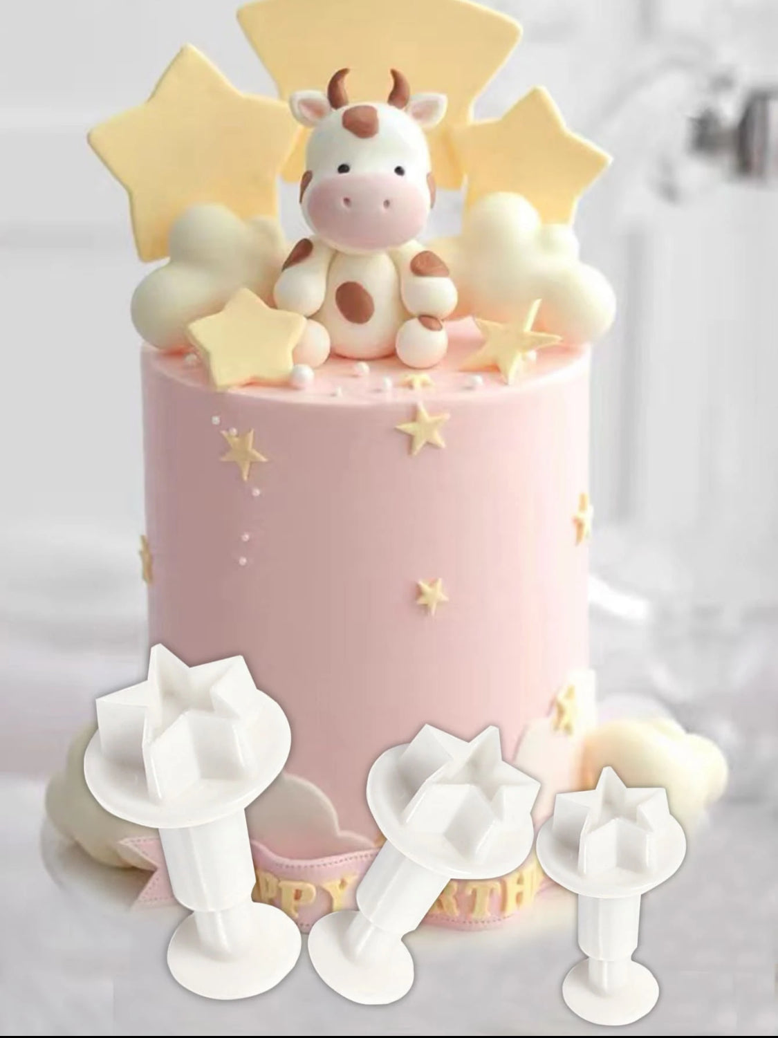 Cortador kawaii en forma de estrellas (3 tamaños diferentes)