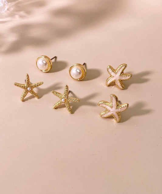 Trío de Aretes Estrellitas