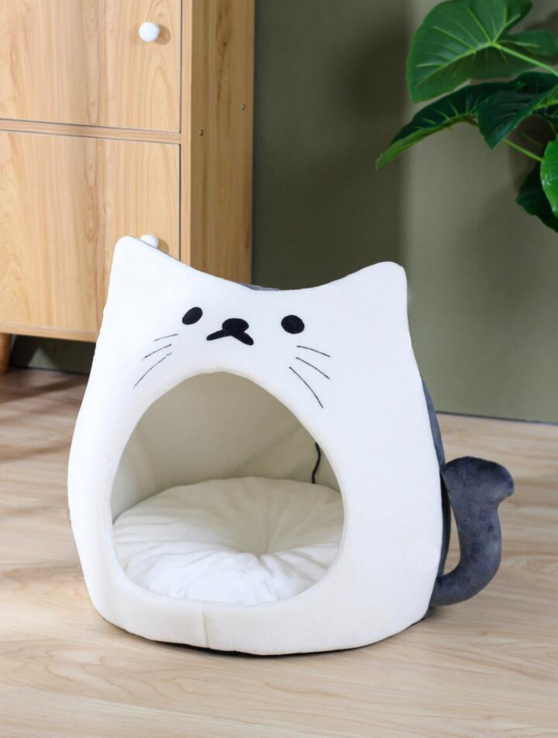 Cama para mascotas Talla Mediana en forma de gatito