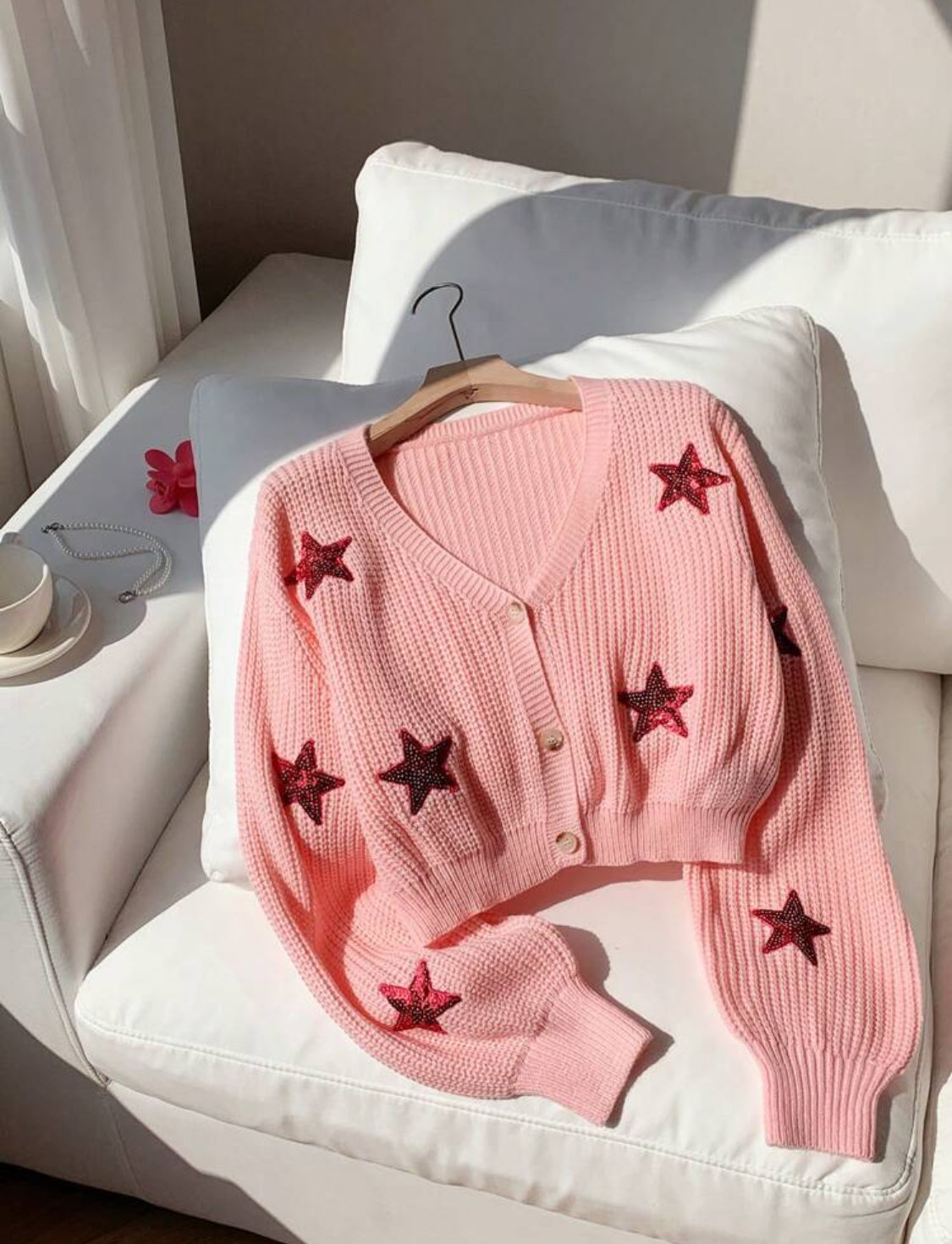 Suéter con estrellitas Rojas Talla Mediana