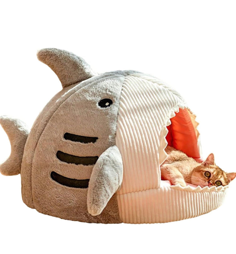 Cama para Mascotas en forma de Tiburón 53x50x36