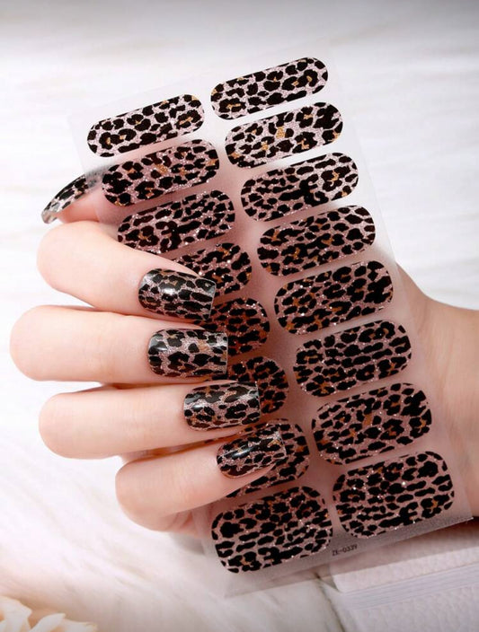 Stickers para Uñas Press On (14 pzs) Animal Print