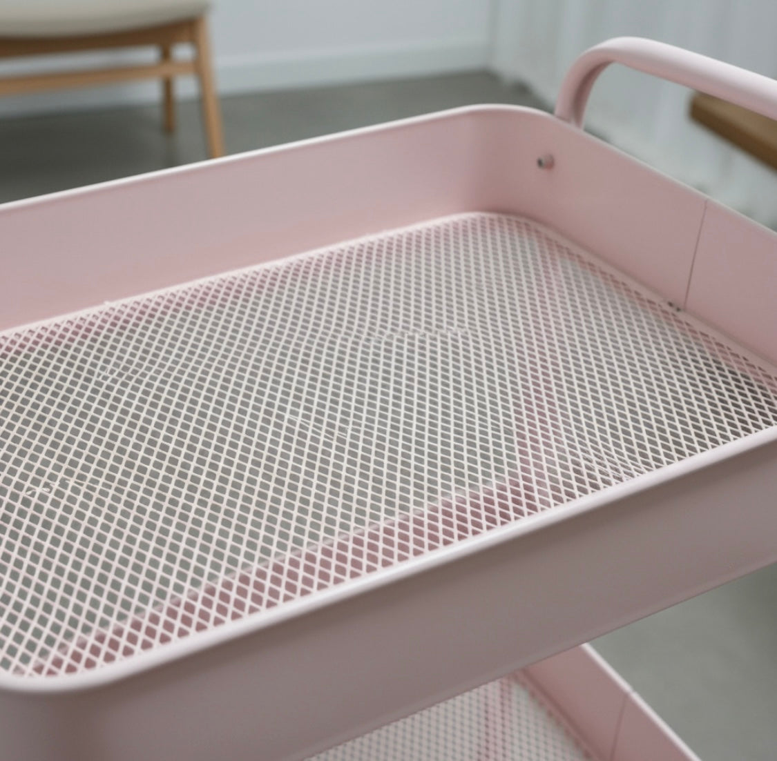 Carrito Organizador Pink de Metal 3 pisos