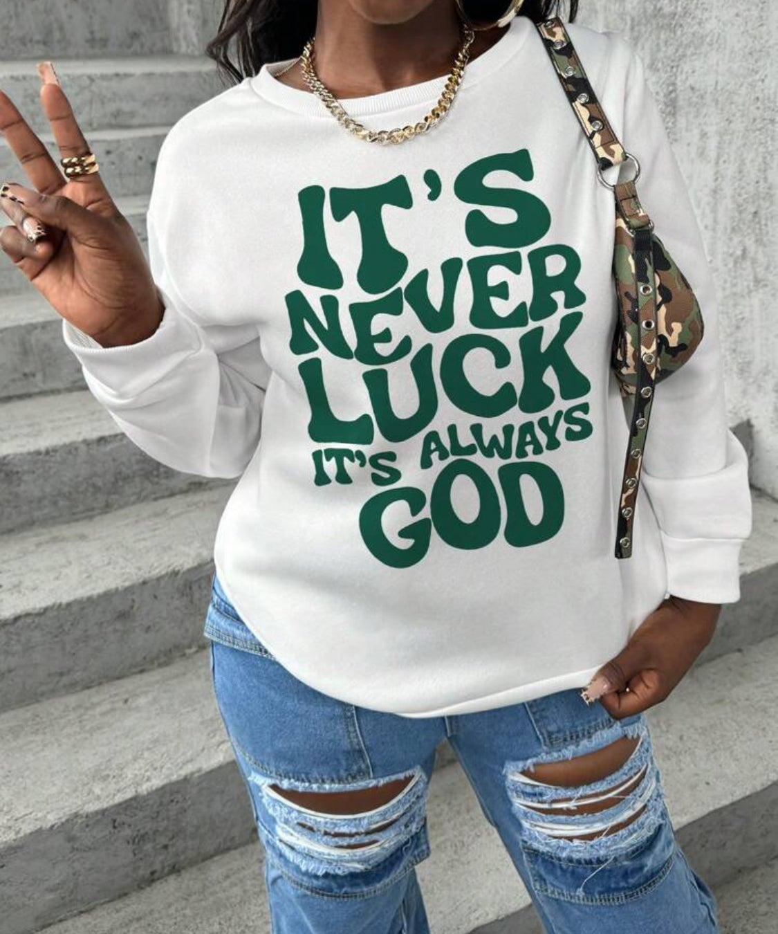 Sudadera Afelpada it’s never Talla Mediana