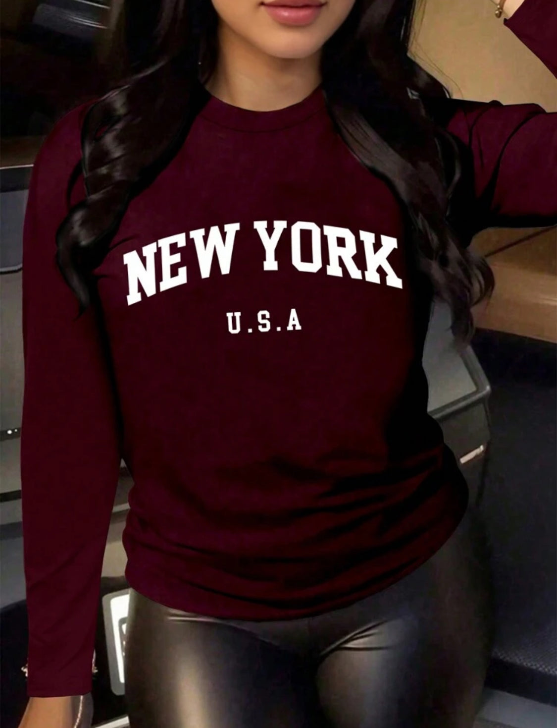 Sudadera NY de manga larga térmica Talla Mediana