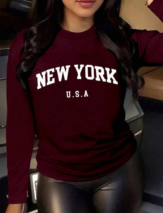 Sudadera NY de manga larga térmica Talla Mediana