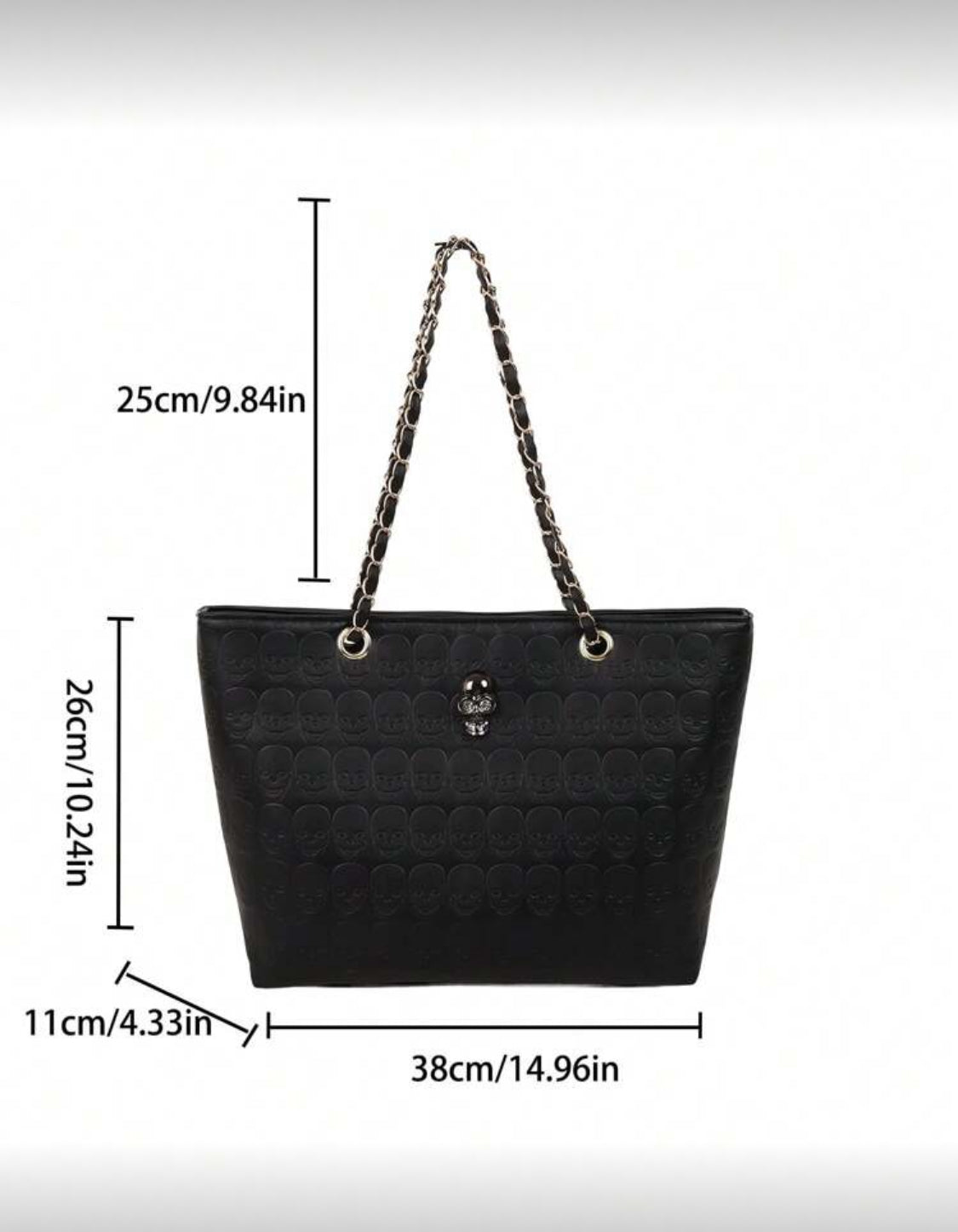 Bolsa de Mano Calavera con cadena