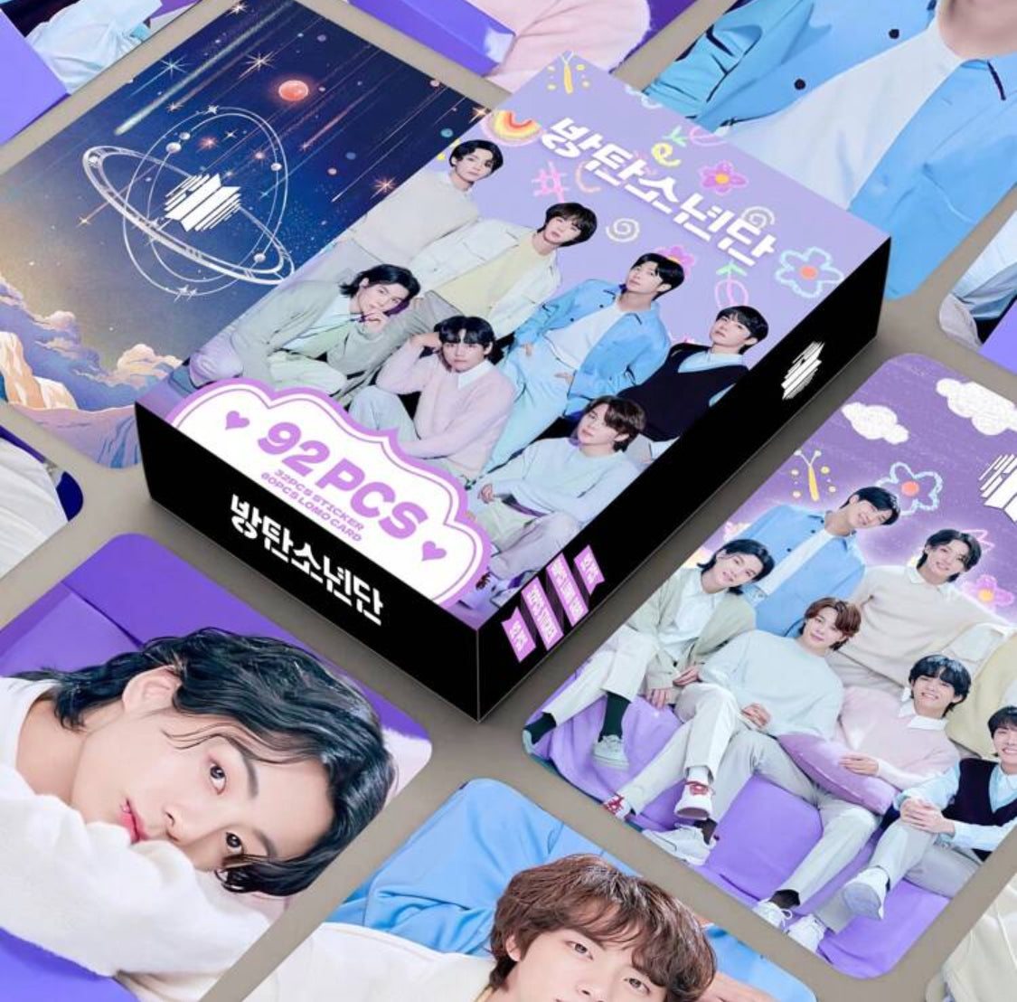 Photo Cards BTS (60 photo cards+32 pegatinas)