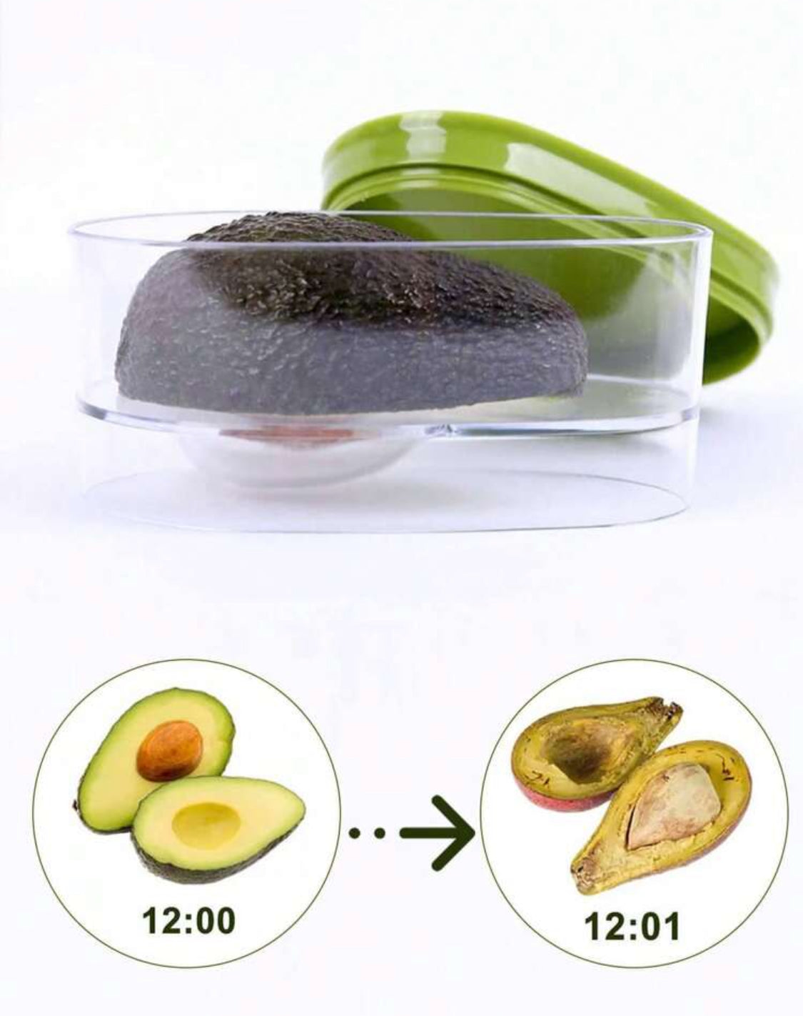 Almacenamiento para aguacate para mantenerlo fresco