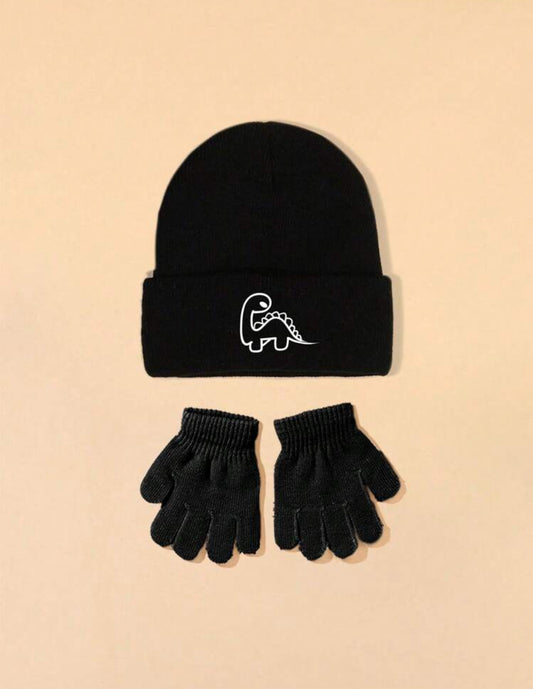 Gorros polares con guantes Dino de (2-5 años)