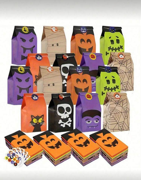 Bolsas de cartón Halloween (8 pzs)