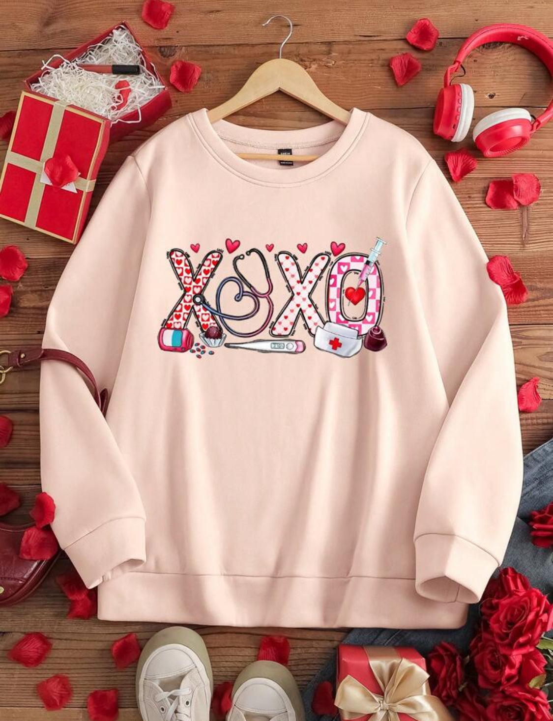 Sudadera Xoxo Beige Talla XL