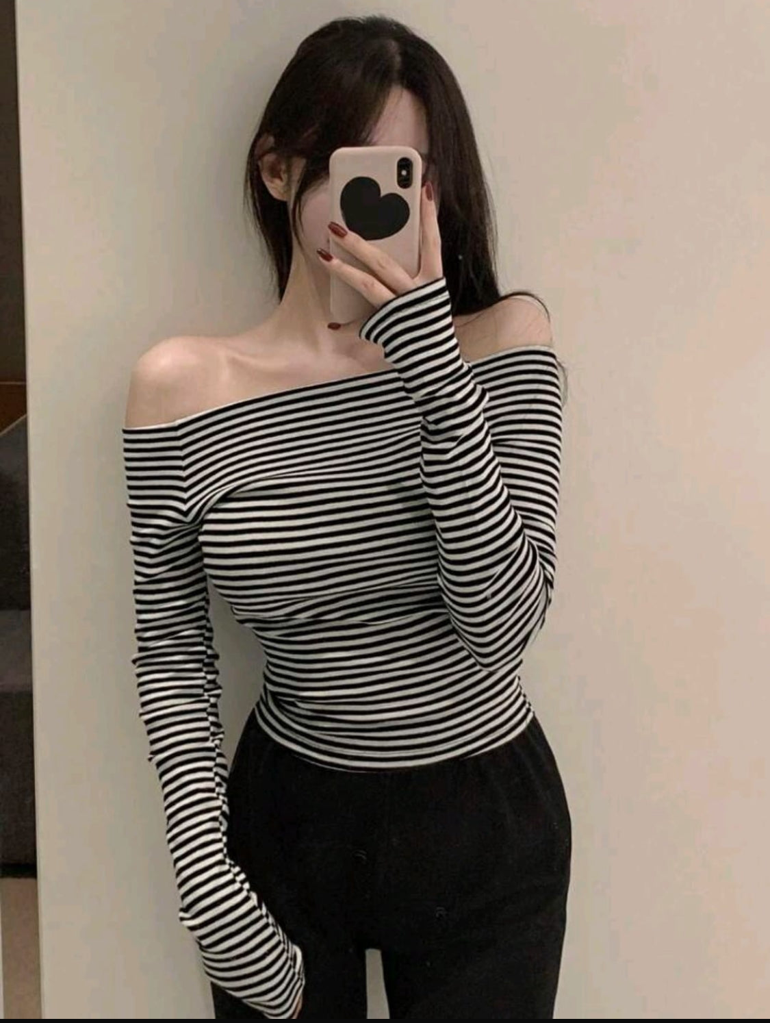 Camiseta Rayada al hombro Talla Chica