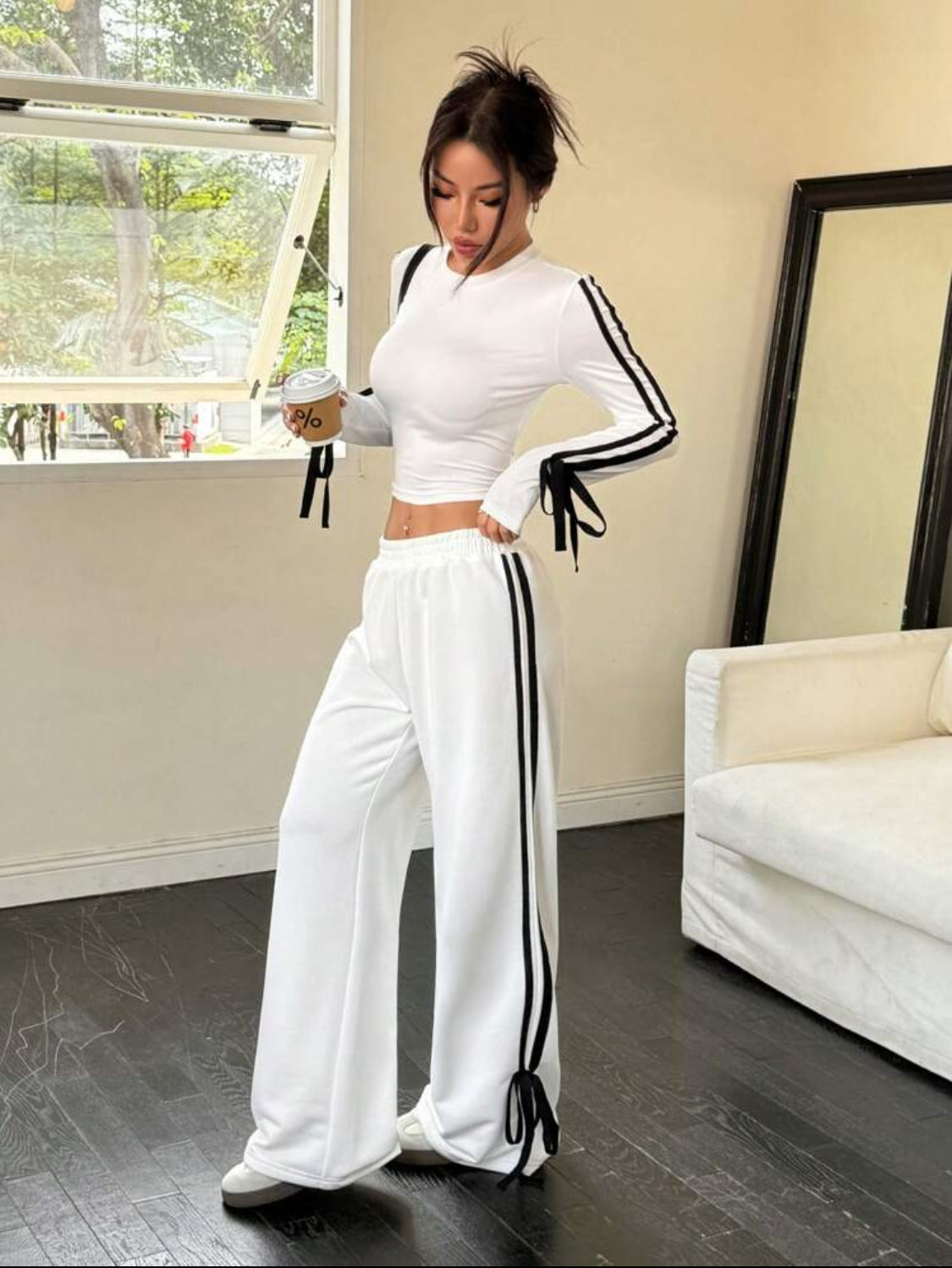 Conjunto de 2 piezas con moñitos Talla Grande