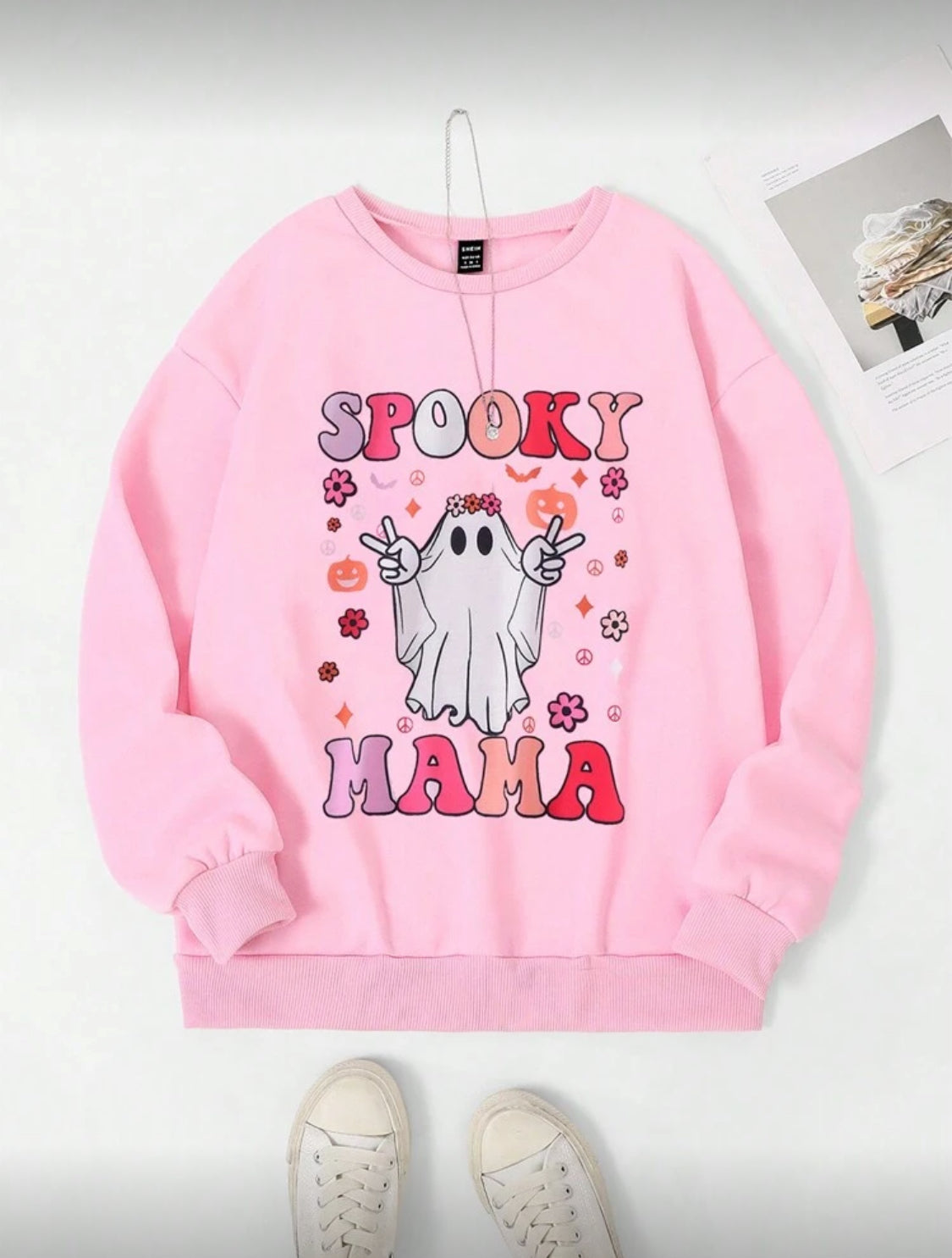Sudadera Fantasma mom pink Talla XL