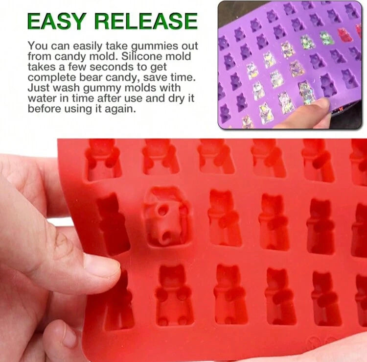 Molde para gomas o jabones Panditas con dosificador