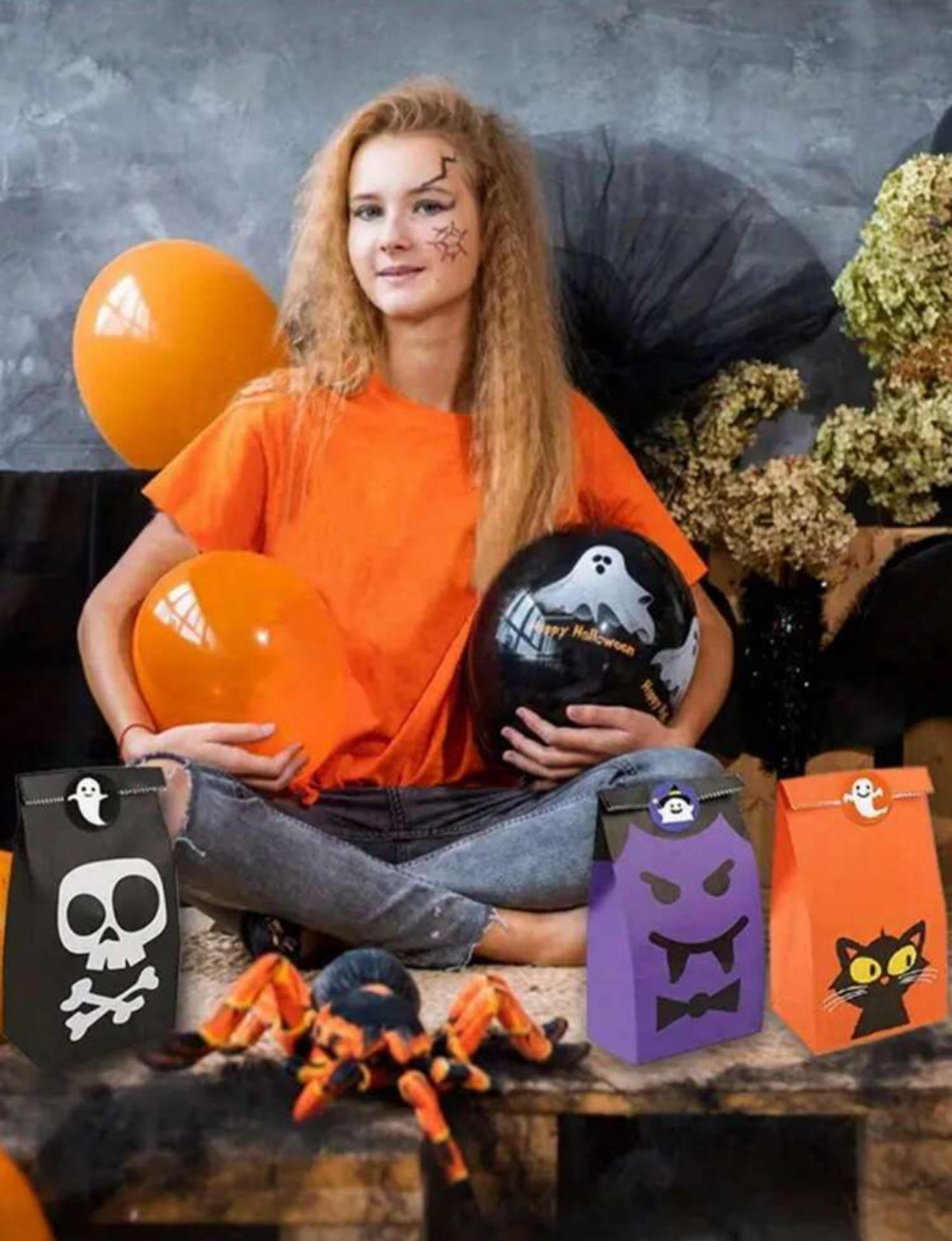 Bolsas de cartón Halloween (8 pzs)