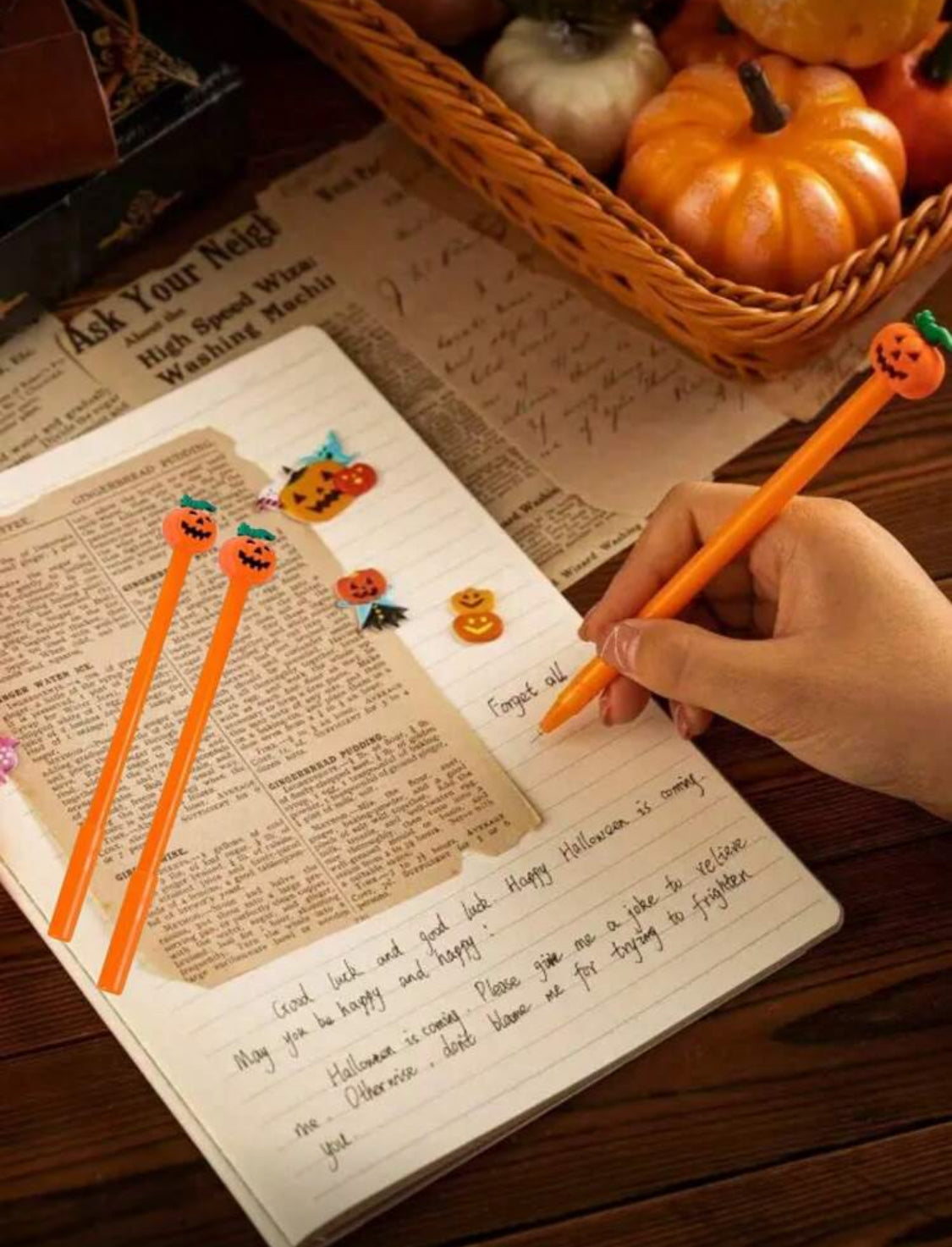 Bolígrafo del gel en forma de calabaza 2 🎃