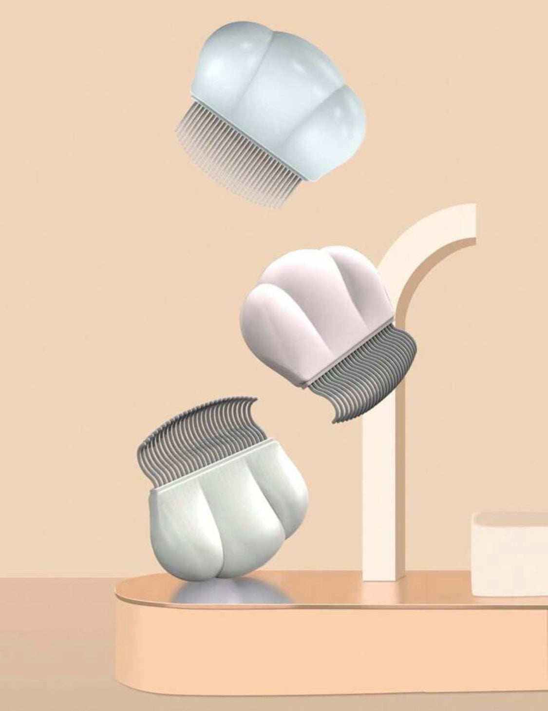 Cepillo Masajeador relajante quita pelusa para Michis